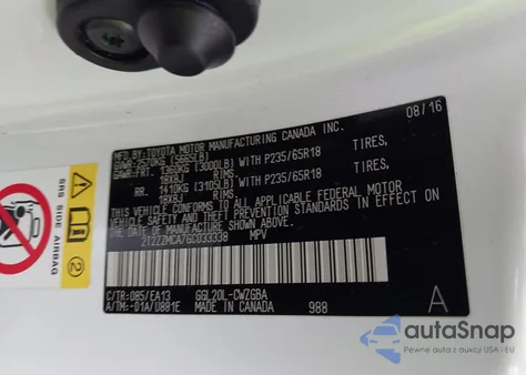 2016 Lexus Rx 350 из США, поврежденный, VIN 2T2ZZMCA7GC033338